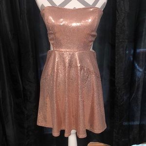 Sequin strapless dress